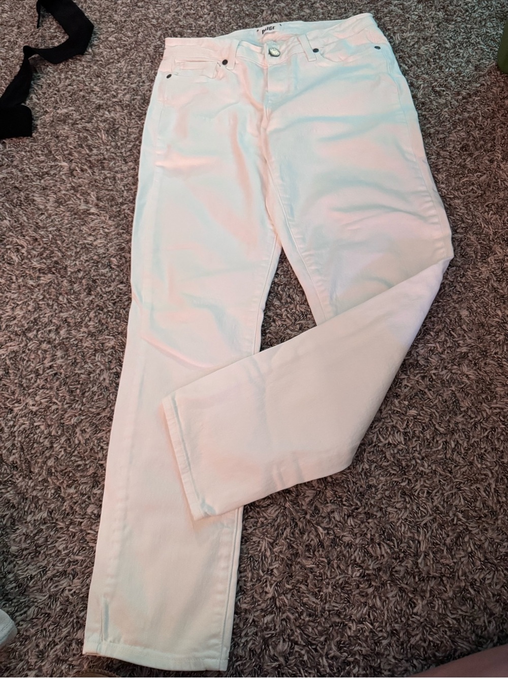 Paige High-Rise White Straight-Leg Jeans